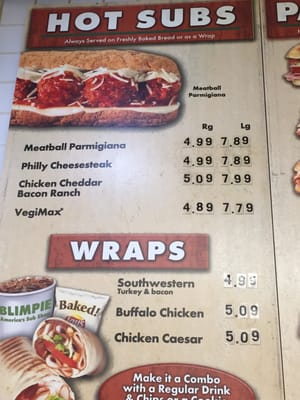Menu photo 2 Blimpie ZEELAND, MI Menu photo 2 Blimpie ZEELAND, MI