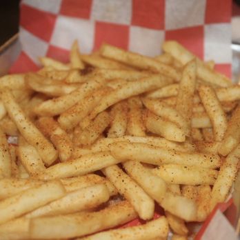 Whiskey Business - side of fries with their FALLOUT seasoning - Burgers Near Me - Roseville, Michigan Whiskey Business - side of fries with their FALLOUT seasoning - Burgers Near Me - Roseville, Michigan