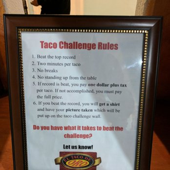 El Taco De Oro - Taco challenge! Are you up for it? - Mexican Near Me - Alviso, California El Taco De Oro - Taco challenge! Are you up for it? - Mexican Near Me - Alviso, California