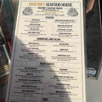 Martini's - Main menu! There are also seasonal drinks . - Seafood Near Me - Fredericksburg, Texas Martini's - Main menu! There are also seasonal drinks . - Seafood Near Me - Fredericksburg, Texas