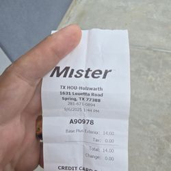 Mister Car Wash - Service that was done on saturday