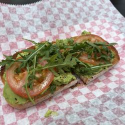 Cultured Grounds - Avocado toast comes with arugula, everything bagel seasoning and tomato