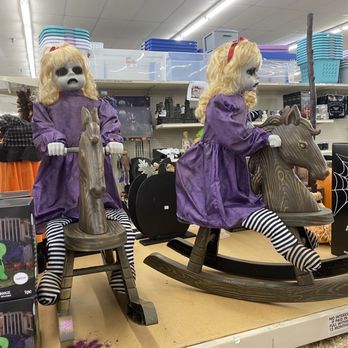 Big Lots - Gruesome Halloween decorations. They light up some freaky eyes, rock the pony and play scary music. So cool - Department Stores Near Me - High Point, North Carolina Big Lots - Gruesome Halloween decorations. They light up some freaky eyes, rock the pony and play scary music. So cool - Department Stores Near Me - High Point, North Carolina