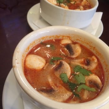 Ayada Thai - Tom yum soup that came with the lunch special - Thai Near Me - Elmhurst, New York
