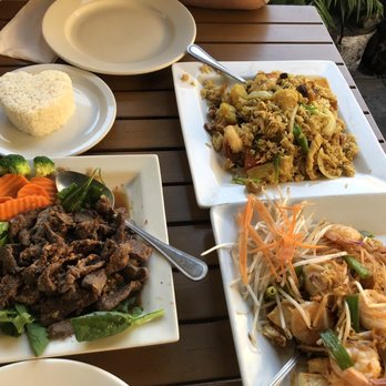 Thailusion - Pineapple fried rice, Pad Thai, Beef black pepper and white heart rice - Thai Near Me - Los Alamitos, California Thailusion - Pineapple fried rice, Pad Thai, Beef black pepper and white heart rice - Thai Near Me - Los Alamitos, California