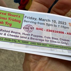 Sacred Heart Catholic Church of Saint Joseph Fl - Ticket for deliciousness