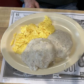 George's Family Restaurant - Biscuits and gravy with scrambled eggs. - American Near Me - Dayton, Ohio George's Family Restaurant - Biscuits and gravy with scrambled eggs. - American Near Me - Dayton, Ohio