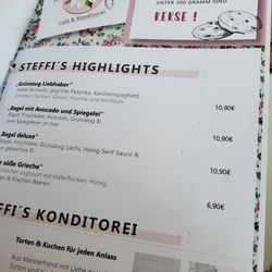 Steffis süße Momente - Speisekarte