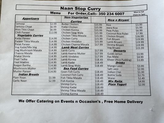 Menu photo 4 Naan Stop Curry Jackson, CA Menu photo 4 Naan Stop Curry Jackson, CA