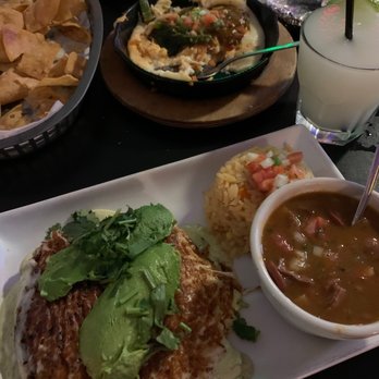 Gabriela's Downtown - Avocado enchiladas and marg with choriqueso - Mexican Near Me - Austin, Texas Gabriela's Downtown - Avocado enchiladas and marg with choriqueso - Mexican Near Me - Austin, Texas