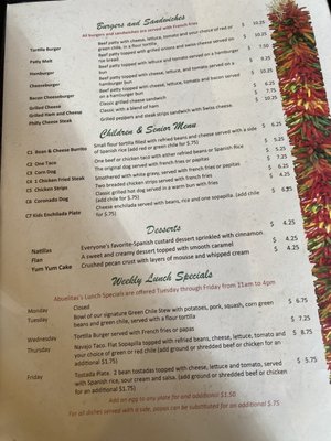 Menu photo 1 Abuelita's New Mexican Kitchen Albuquerque, NM Menu photo 1 Abuelita's New Mexican Kitchen Albuquerque, NM