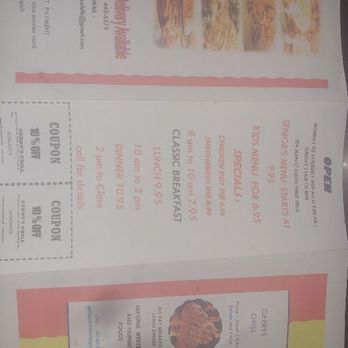 Gerry's Grill - Menu 1 - Pizza Near Me - Three Hills, Alberta