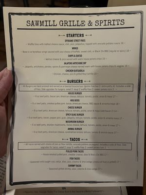 Menu photo 5 Sawmill Grille & Spirits Post Falls, ID Menu photo 5 Sawmill Grille & Spirits Post Falls, ID