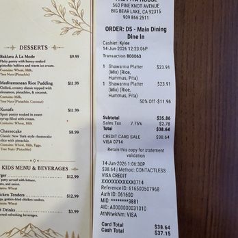 Pita House - Price doesn't match the menu price. - Mediterranean Near Me - Big Bear Lake, California Pita House - Price doesn't match the menu price. - Mediterranean Near Me - Big Bear Lake, California