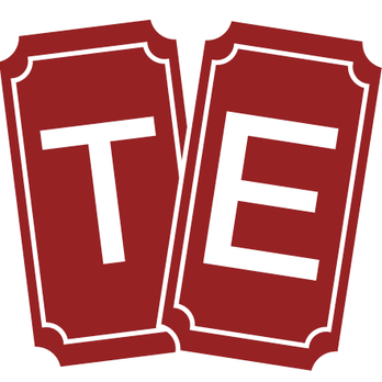 Theater Extras - two red tickets with white letters - Performing Arts Near Me Theater Extras - two red tickets with white letters - Performing Arts Near Me