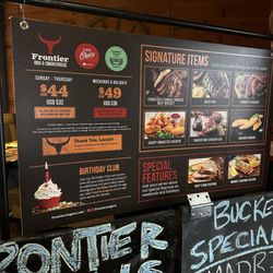 Frontier BBQ & Smokehouse - Menu