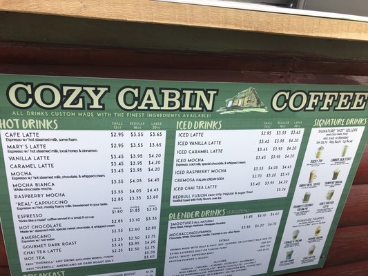 Menu photo 3 Cozy Cabin Coffee Lawrenceburg, TN