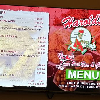 Harold's Timeout Bar & Grill - Menu - Bars Near Me - Olympia Fields, Illinois