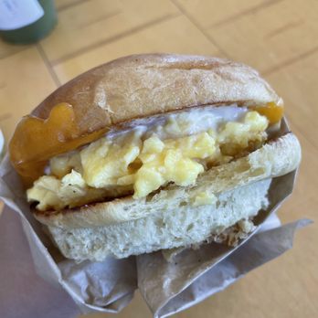 Egghead Sando Cafe - The Scramble Sandwich. Could have more filling ): - Sandwiches Near Me - San Jose, California