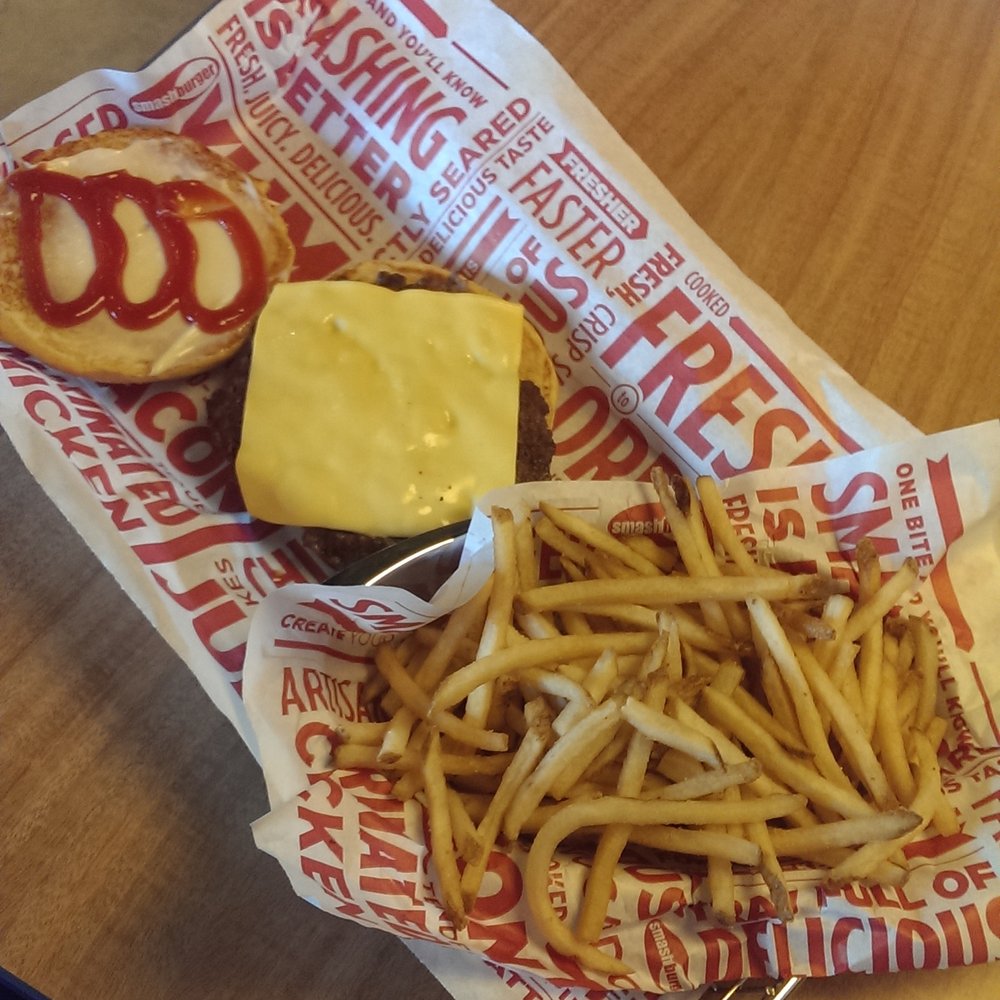 Smashburger - Regular create your own burger with just cheese and fries. - Burgers Near Me - Bronx, New York Smashburger - Regular create your own burger with just cheese and fries. - Burgers Near Me - Bronx, New York