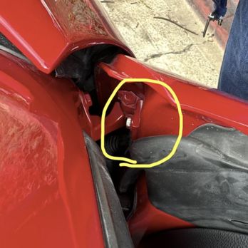 Porsche Tampa - Door had been taken off -- paint off bolts - Auto Repair Near Me - Tampa, Florida