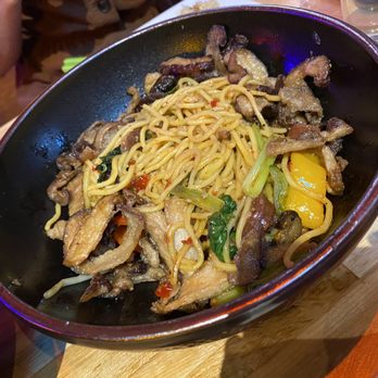 Bao Brewhouse - Spicy Yaki-Soba, with Mushroom Trio. DO NOT order Mushroom Trio, do a different protein. Seriously. - Dim Sum Near Me - Denver, Colorado