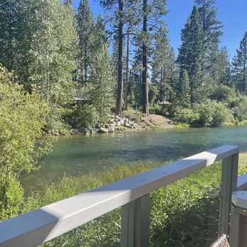 River Grill - View of Truckee River from patio - New American Near Me - Tahoe City, California
