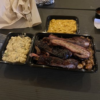 Copper Top BBQ - Potato salad, Mac & cheese, Big Pine Platter for two people - Barbeque Near Me - Big Pine, California