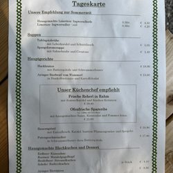 Ayinger Bräustüberl - Daily Menu page