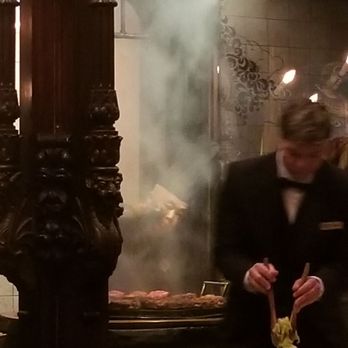 Hy's Steak House - Chef in the smoke, behind salad service. - Steakhouses Near Me - Honolulu, Hawaii