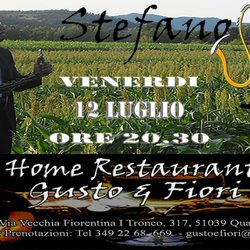 Gusto & Fiori - Artista del venerdì sera. Stefano suonerà dal vivo i suoi Sax accompagnando la cena dei nostri ospiti sullo sfondo di brani jazz...