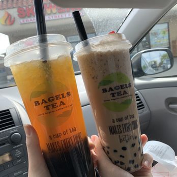Bagels Tea - Mango passion fruit green tea, brown sugar milk tea - Coffee & Tea Near Me - Huntington Beach, California Bagels Tea - Mango passion fruit green tea, brown sugar milk tea - Coffee & Tea Near Me - Huntington Beach, California