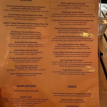 Sapphire - Menu - New American Near Me - Laguna Beach, California Sapphire - Menu - New American Near Me - Laguna Beach, California