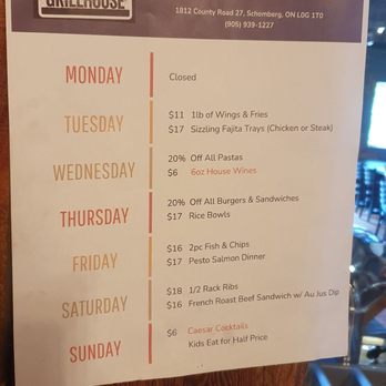 1812 Grillhouse & Bar - Bars Near Me - Schomberg, Ontario 1812 Grillhouse & Bar - Bars Near Me - Schomberg, Ontario