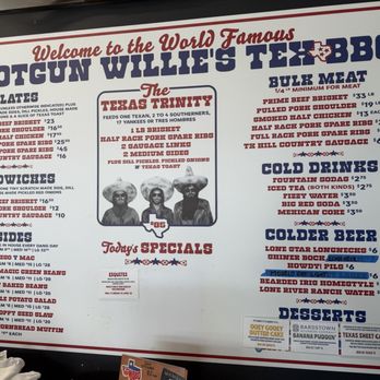 Shotgun Willie's BBQ - Menu - Barbeque Near Me - Madison, Tennessee