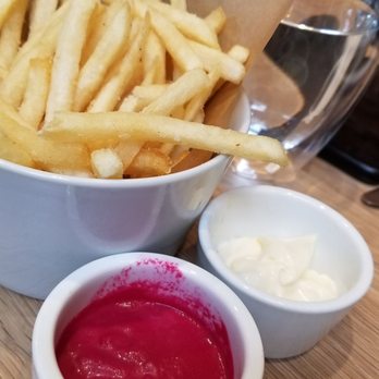 Flipper’s - Truffle Fries with Beet Ketchup and mayo - Pancakes Near Me - New York, New York