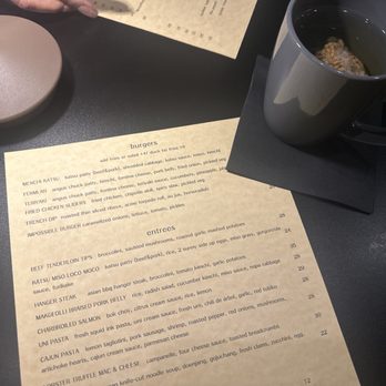 Fermentation Lab - Menu and green tea - Nov 2025 - Cocktail Bars Near Me - San Francisco, California