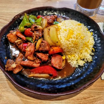 Hong Kong City Cafe - Black Bean Pork Spareribs and Egg Fried Rice, lunch plate - Chinese Near Me - Alameda, California Hong Kong City Cafe - Black Bean Pork Spareribs and Egg Fried Rice, lunch plate - Chinese Near Me - Alameda, California