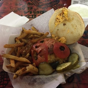 Maggies Kitchen - Party of 6   All agreed best burgers ever.  This is the Serano Pepper Cheeseburger - Burgers Near Me - Ouray, Colorado