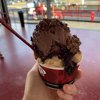 Bruster’s Real Ice Cream - Double scoop - chocolate raspberry and graham central station - Ice Cream & Frozen Yogurt Near Me - Ellicott City, Maryland Bruster’s Real Ice Cream - Double scoop - chocolate raspberry and graham central station - Ice Cream & Frozen Yogurt Near Me - Ellicott City, Maryland
