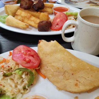 El Cielo - I had the empanadas and my husband had the Chapin breakfast. We even shared yuca con chicharron - Peruvian Near Me - Gardena, California