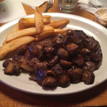 Texas Roadhouse - Ft Worth Ribeye smothered in sautéed mushroom epicness! - Steakhouses Near Me - West Bountiful, Utah