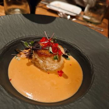Birchrunville Store Cafe - Lobster Bisque with a Crab Cake - French Near Me - Birchrunville, Pennsylvania Birchrunville Store Cafe - Lobster Bisque with a Crab Cake - French Near Me - Birchrunville, Pennsylvania
