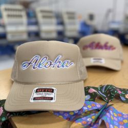 Embroidery Appliqué hats for sale as well as customizing your own design.