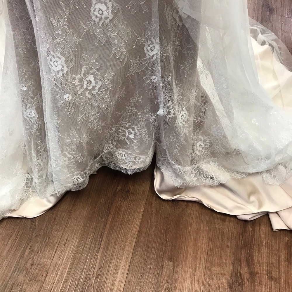 Fragile Fit Alterations - Completely uneven hemline - Bridal Near Me - Mukilteo, Washington Fragile Fit Alterations - Completely uneven hemline - Bridal Near Me - Mukilteo, Washington