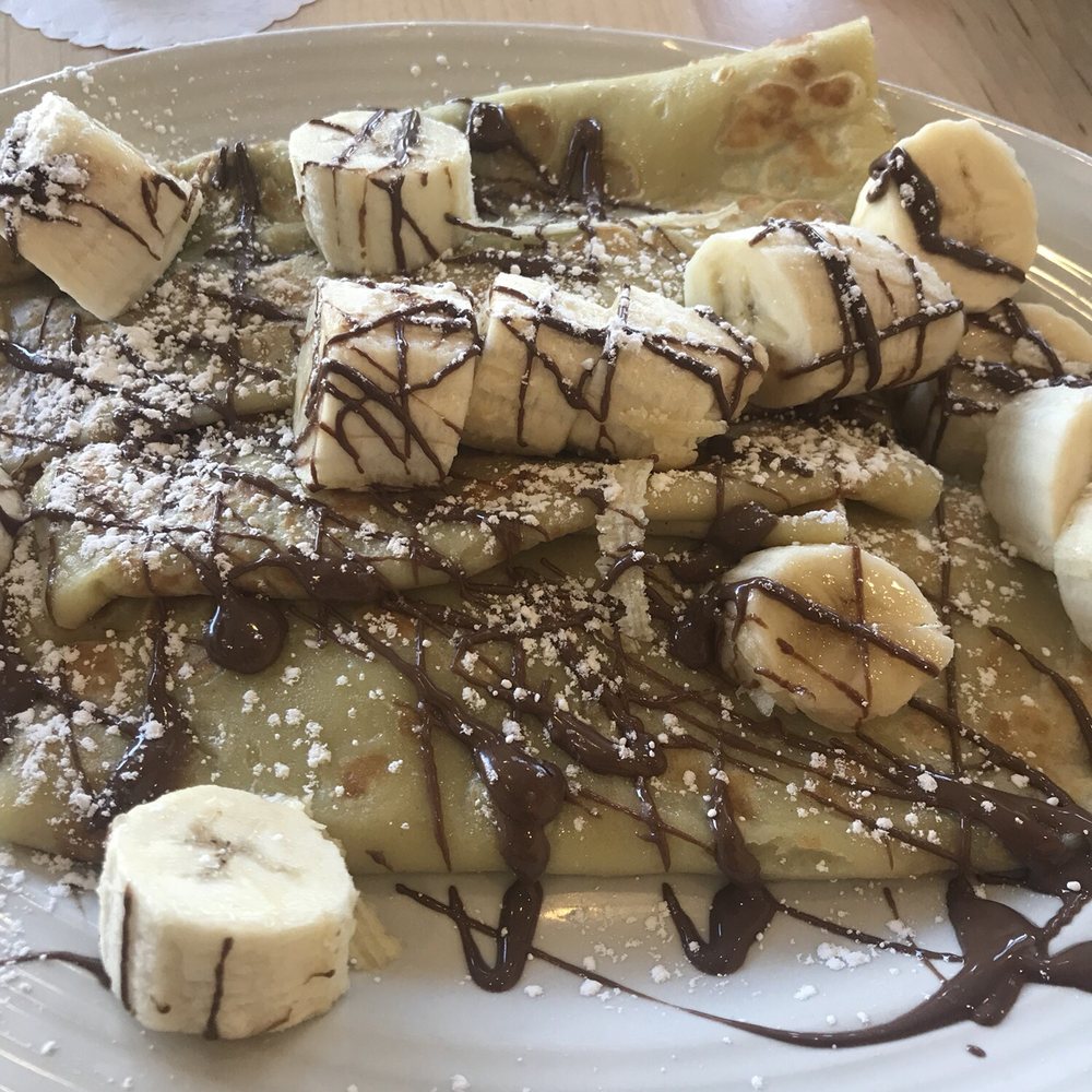 Stacked - Banana Nutella crepes - Breakfast & Brunch Near Me - Oak Lawn, Illinois Stacked - Banana Nutella crepes - Breakfast & Brunch Near Me - Oak Lawn, Illinois