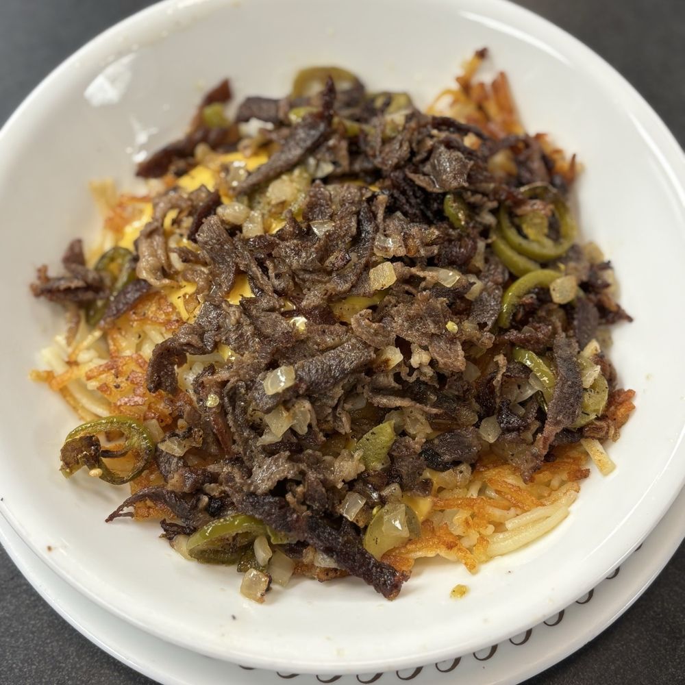 Waffle House - Cheesesteak Melt Hashbrown Bowl - Breakfast & Brunch Near Me - Baker, Louisiana