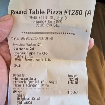 Round Table Pizza - Pizza Near Me - Alameda, California