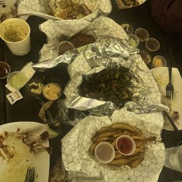 The "aftermath" after 4 people dined on the showstopper!