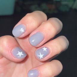 Stars done by receptionist with the two toned hair (sorry I forgot her name :( ) Stars done by receptionist with the two toned hair (sorry I forgot her name :( )